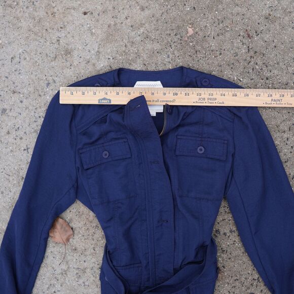 Anthropologie Hei Hei Navy Belted Utility Anorak Jacket XS Military Style - Picture 7 of 10